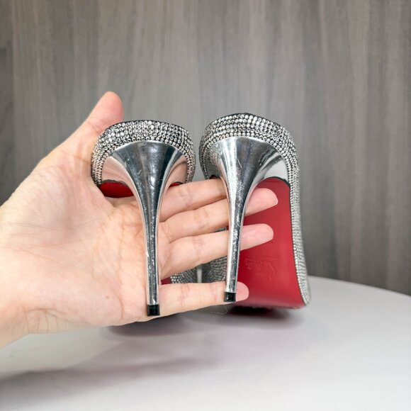 Louboutin Ice Bear Swarovski strass mules - Picture 6 of 11